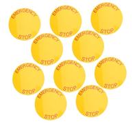 Veemoon 10 Piezas señal de parada de emergencia Advertencia de dispositivos eléctricos Adhesivo de advertencia eléctrico pegatinas calcomanías etiqueta de señales de parada de emergencia