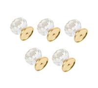 Veemoon 10 Piezas Tiradores de Cristal Transparentes Pomos para Puertas Armario Asas Resistentes y Fáciles de Instalar para Muebles y Vestidores