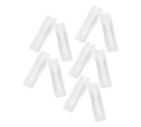 Veemoon 10 Piezas Unidades Tope de Puerta Antideslizante de Plástico Transparente Protección Infantil para Seguridad Cuñas para Impedir Golpes y Atrapamientos de Madera Alfombra y Baldosa