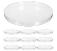 Veemoon 10 Placas de Petri de Plástico Transparente con Tapa, Diámetro 14,3cm y Grosor 1,6cm, para Experimentos de Cultivo Celular y Agar en Laboratorio