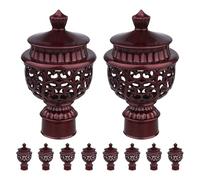 Veemoon 10 Tapas de plástico para riel de Cortina, aptas para Varillas de 26-28 mm de diámetro.