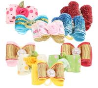 Veemoon 10 Unidades Horquilla de Lazo para Mascotas, Doble Lazo, Nylon | Decoración y Sujeción del Pelo, para Perro y Gato, Estilo Bonito, Uso Camisa o Vestido Color Aleatorio