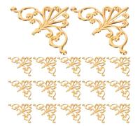 Veemoon 100 Apliques Metálicos de Cobre Tallados para Decoración de Muebles, Adornos Decorativos para Gabinetes, Cajas y Cajones, Suministros para Organización del Hogar, Resistentes