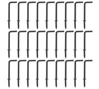 Veemoon 100 Ganchos Autorroscantes en Forma de L 1-1/2 Pulgadas, Ganchos de Tornillo Negros en Ángulo Recto para Colgar Cuadros y Espejos, Herrajes Resistentes para Montaje en