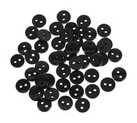 Veemoon 100 Piezas Botones Negros Redondos para Coser y Manualidades Botones de Huecos para Proyectos Diy de Ropa Scrapbooking y Decoración