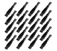 Veemoon 100 Piezas Cepillo de Limpieza Doble para Afeitadoras Unidades Cepillos Plásticos para Limpieza Precisa de Ranuras Cerdas de Nylon Suaves Multiusos para Barbería y Hogar