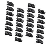 Veemoon 100 Piezas Clip para Cable de Auriculares de Plástico Color Negro Pinzas Giratorias Portátiles para Auriculares Soporte Giratorio
