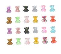 Veemoon 100 piezas Decoraciones para Uñas Oso Caricatura Accesorios para Manicura Creativa DIY para Mujeres y Aficionados al Nail Art