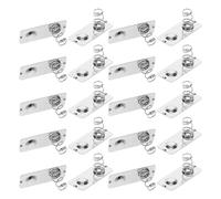 Veemoon 100 Piezas Resorte Convertidor de Polaridad de Batería AA 28x12 Mm Placa de Terminales de Níquel para Contacto Positivo y Negativo, Adaptador para Caja de Batería AA,