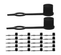Veemoon 100 tapas de plástico para engrasadores, cubiertas protectoras de | Tapones para engrasadores de coche, tapones antipolvo para uso automotriz e industrial, color negro.