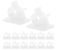 Veemoon 100 Unidades Clips Adhesivos para Cables Organizador de Cables para Escritorio de Plástico Blanco que No Deja Marcas Adecuado para Gestión y Sujeción