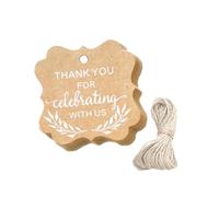 Veemoon 100 Unidades Etiquetas Kraft de Papel Premium con Cuerda Unidades para Regalo Boda Fiestas y Embalaje de Alimentos Decoración Versátil para Etiquetas Colgantes y Manualidades