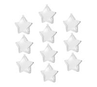Veemoon 10piezas Bolas De Plástico Transparentes Rellenable Forma De Estrella Para Decoración De Árbol Fiestas y Bodas De Molde Para Dulces y Manualidades