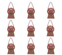 Veemoon 10piezas Bolsas De Obsequio Navideñas Para Dulces Galletas y Cupcakes Con Diseño De Hombrecito De Jengibre y Asas Para Fiestas Navideñas y Envolver De Fiesta