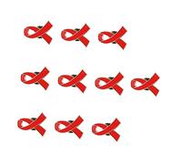 Veemoon 10piezas Broches De Cinta Roja Creativos Para Mujeres Insignias Únicas De Hierro Decorativas Para Vestidos y Accesorios De Fiesta