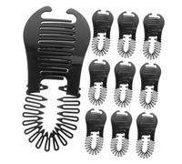 Veemoon 10piezas Horquillas Coreanas De Estilo Banana Pinzas Cabello Redondas Para Mujeres Diseño Elegante Para Fiestas y Looks Cotidianos