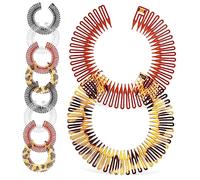 Veemoon 10piezas Peine Para Peluca Circular Elástico De Plástico Flexible Peine Banda Elástica Para Mujer Para Uso Diario Cabello Postizo