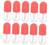 Veemoon 10piezas Tubo de Brillo Labial Vacío de Mini Envase de Labios Forma de Cápsula Superficie Pulido