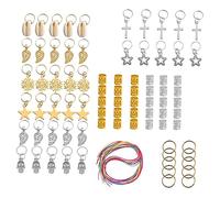 Veemoon 110 piezas Anillos y Pinzas para Dreadlocks Adornos de Cabello Metálicos Decoración Chic para Trenzas Accesorios de Punk y Hip Hop