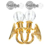 Veemoon 12, Apliques Decorativos en Oro y Plata, Accesorios para Escenas y Fotografía, Modelo Realista para Decoración de Mini Casas