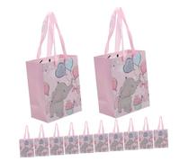Veemoon 12 Bolsas de Papel para Guardar Dulces y Chocolates Diseño de Elefante de Dibujos Animados, Ecológicas y Prácticas para Fiestas Infantiles Varios estilos
