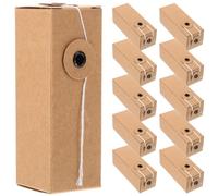 Veemoon 12 Cajas de Embalaje de Papel Kraft para Almacenamiento Confiable y Ahorro de Espacio de Perfumes, Aceites Esenciales y Productos de Aromaterapia