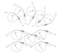 Veemoon 12 Juegos Adjustable Picture Rail Hanging Kit with Heavy-Duty Steel Wire and Hooks For Art Gallery Photo Display and Wall Exhibition