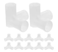 Veemoon 12 Piezas Conector Montaje Modular para Armario Portátil de Plástico Blanco Diseño Seguro de Tela y Estructura de 3 Vías para Marco de Tienda o Zapatero