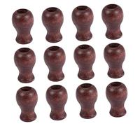 Veemoon 12 Piezas Cortina Colgante De Madera Borlas De Pomo De Cordón Bola Colgante Ciega Cortinas Marrones Borlas De Madera para Tirador De Madera De Mando Gota Colgar Reloj De Madera