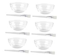 Veemoon 12 piezas Cuencos Transparentes y Brochas para Mascarilla Facial Aplicador de Barro Facial Herramientas DIY para Cuidado de Casa y Viaje