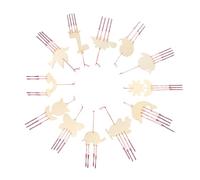 Veemoon 12 Piezas Kit de Colgantes de Campanas de Viento de Madera para Manualidades DIY Diseño para Pintar y Decorar Jardín Campanas de Viento Colgantes Decorativas para Color Aleatorio