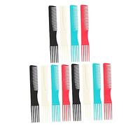 Veemoon 12 Piezas Peinetas para Peinados Cepillos para Pelo Resistentes y Dobles Herramientas para Estilismo Portátiles y Multifuncionales para Diario y Color Aleatorio