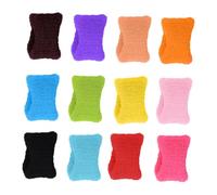Veemoon 12 piezas Unidades Gomas Pelo Elásticas Anchas de Colores Mixtos Cintas Trenzadas para Coleta Mujer y Niñas Accesorios Duraderos para Cabello Diario