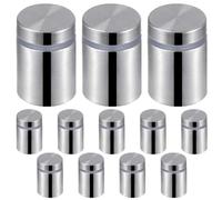 Veemoon 12 soportes separadores para letreros, tornillos separadores de acero inoxidable de 1/2 x 3/4" - Tornillos para placas de pared para obras de arte en vidrio, letreros acrílicos,