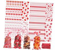 Veemoon 120 Piezas Bolsas de San Valentín Unidades con Giratorios Bolsas de Plástico para y Aperitivos para Fiestas Cumpleaños y Bodas Diseño con Multiusos y Reutilizables