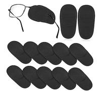 Veemoon 12piezas Parches Oculares Para Estrabismo y Ambliopía Reutilizables y Transpirables De Tela No Tejida Unidades Para Uso Ojo Izquierdo o Derecho Cómodos y Fáciles De Fijar Gafas