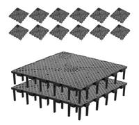 Veemoon 14 Piezas Placa de Filtro de Rejilla para Acuario, Bandeja Filtrante para Pecera, PP Negro, Conecta el Orificio del Filtro, para Fabricar Peceras y Criar Peces