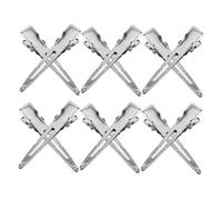 Veemoon 140 Piezas Clips de Pato Metálicos de Unidades Pinzas de Acero Inoxidable para Peluquería Diseño con Orificios para Seccionado Preciso y Peinados Duraderos para Cabello Grueso y