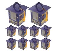 Veemoon 15 Cajas de Obsequio para Graduación en Color Azul con Forma de Birrete, Cajas Decorativas para Fiesta con Borlas, Embalaje Seguro para Dulces y Recuerdos de Graduación