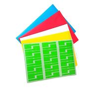 Veemoon 15 hojas Etiquetas para Cables de Autoadhesivas Multicolor P Tipo Resistentes al Agua y Desgarro Adhesivos para Organización y Marcaje Oficinas y Salas Técnicas Color Aleatorio