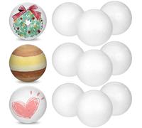 Veemoon 15 Piezas Bolas De Poliestireno De 8 Cm Para Manualidades y Decoración De Navidad - Perfectas Para Bricolaje y Artesanía De Porexpan