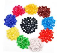 Veemoon 150 piezas Botones de Presión de Plástico Kam Colores Aleatorios para Manualidades y Proyectos de Costura Resina Plástica Durable Color Aleatorio Color Aleatorio