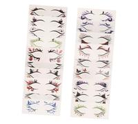 Veemoon 19piezas Pegatinas de Sombra de Ojos Prueba de Agua para Halloween Decoraciones de Calabaza Telaraña Tatuajes Temporales de Delineador de Ojos Coloridas para Carnaval