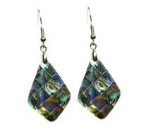 Veemoon 1par Pendientes De Abulón Forma De Rincón Joyas De Concha Para Mujer Pendientes Colgantes Creativos y Elegantes Decoración Atractiva Para Ocasión
