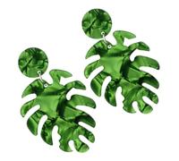 Veemoon 1par Pendientes De Monstera Diseño De Aretes Largos De Moda Para Mujeres Joyería De Ocasión Especial y Pendientes Elegantes y Para