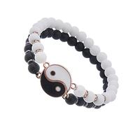 Veemoon 1par Pulsera Ajustable De Amistad Yin Para Parejas Pulsera De Cuerda De Moda Para y Parejas Diseño y Joyería Artesanal