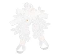 Veemoon 1par Tobillera De Encaje Blanca Para Mujer Joyería De Boda Romántica Decoración De Pies Para y Playas De Tobillera De Novia Elegante