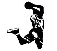 Veemoon 1Pc Fondo De Pared De Tv Baloncesto Slam Etiqueta De La Pared De Pared Extraíble Deportes Etiqueta De La Pared Arte Del Vinilo Etiqueta Engomada De La Pared De La Sala