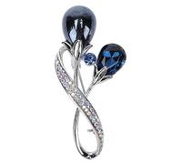 Veemoon 1pieza Broche De Pecho Decorativo Diamantes Joyería Elegante Para Mujer Pin Corsage Para Festivales y Ocasiones Especiales Diseño Único y Llamativo Marino