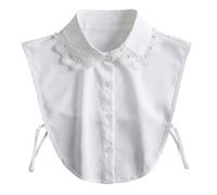 Veemoon 1pieza Cuello Falso Blanco Desmontable Para Mujer Collar De Moda De Encaje Para Camisas y Blusas Para Vestidos y Suéteres Para y Celebraciones